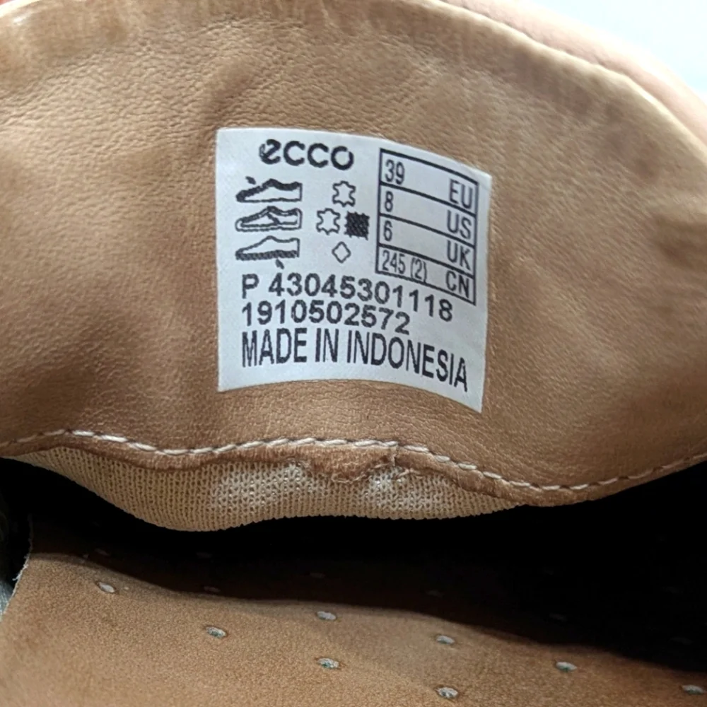 Ecco Soft 7 Woven Leather Slip On Shoes Two‎ Pair Lot Black Pink Size 8 Or 39